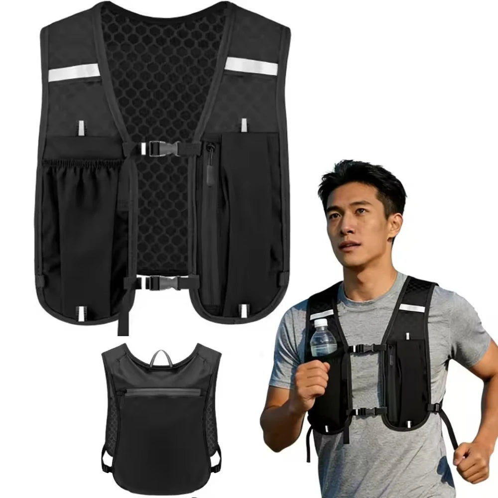 Running Hydration Vest for Women and Men, Water-Resistant, Breathable, Backpack for Runs, Hiking, Cycling, Trails, Marathons