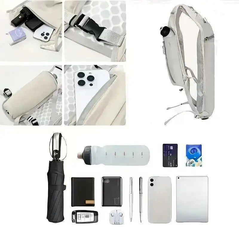 Running Vest for Women Men, Adjustable Chest Strap Running Hydration Vest Lightweight Reflective Hydration Backpack for Marathon