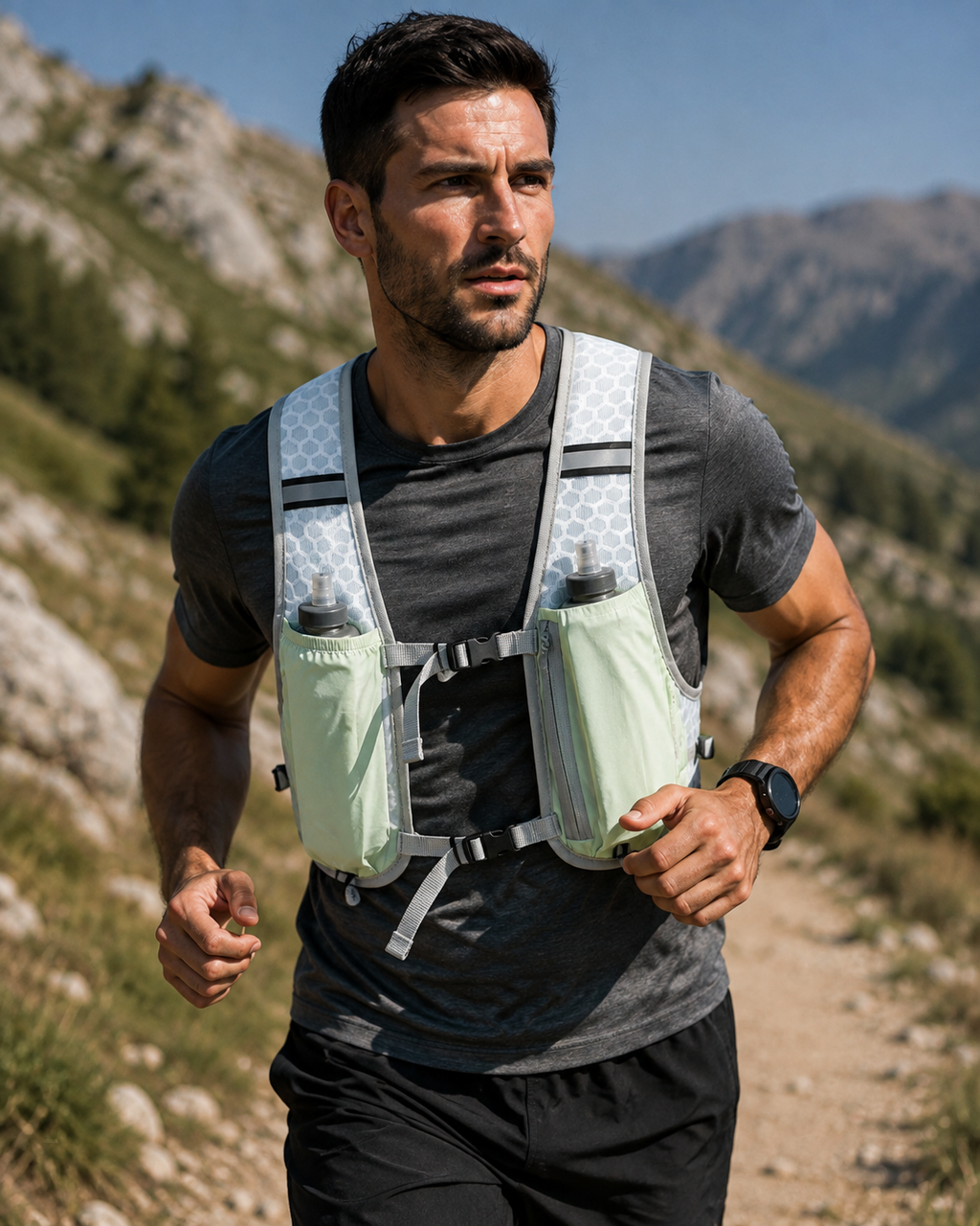 Gilet d'hydratation sportif ajustable pour hommes et femmes | Respirant et Léger